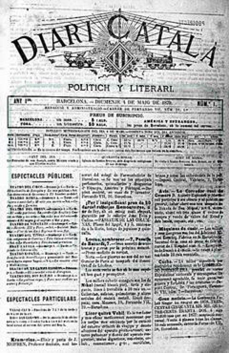 Primer n?mero de 'Diari Catal