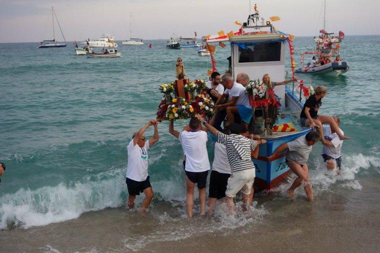 Llegada de la virgen en Montgat