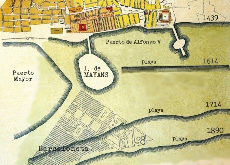 El lugar donde estaba situada la isla de Maians