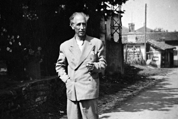 El presidente Companys, en la frontera de Hendaya, el agosto de 1940, retratado por Pedro Urraca Rendueles