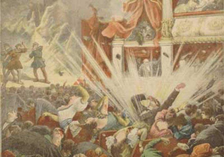 Ilustración de la bomba del Liceo