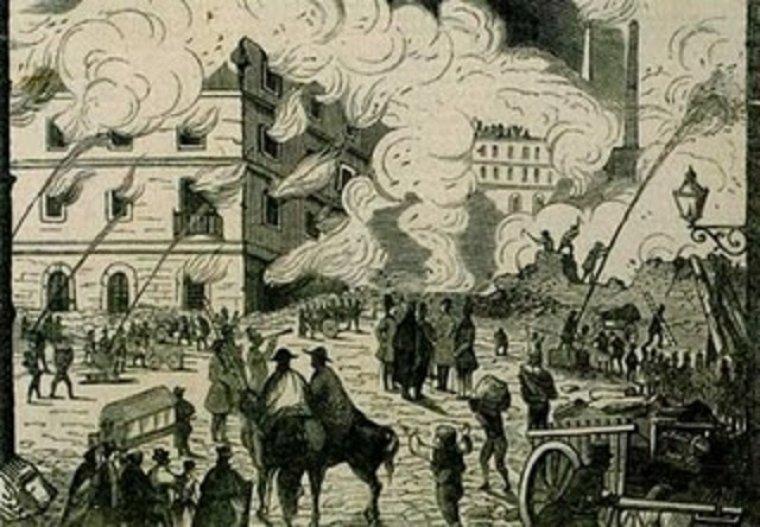 Il?lustraci? de l'incendi a la f?brica