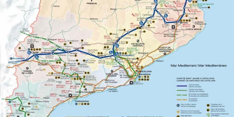 Recorregut del Camí de Sant Jaume a Catalunya Recorregut del Camí de Sant Jaume a Catalunya
