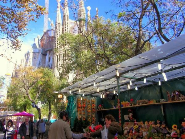 Fira de Nadal a la Sagrada Família 