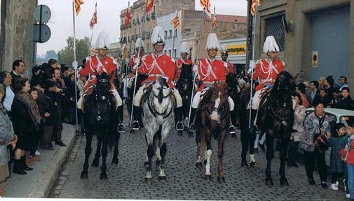 Les cavalleries participen dels Tres Tombs a Valls. FOTO: Gencat
