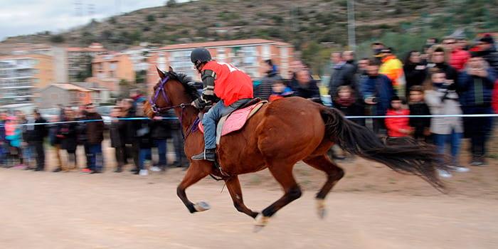 Imatge d'una de les curses a la Corrida de Puig-reig