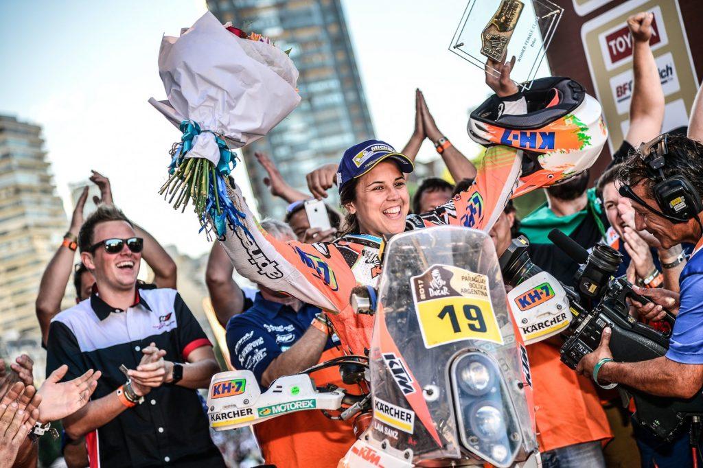 Laia Sanz al Podium Dakar 2017. FOTO: laiasanz.com