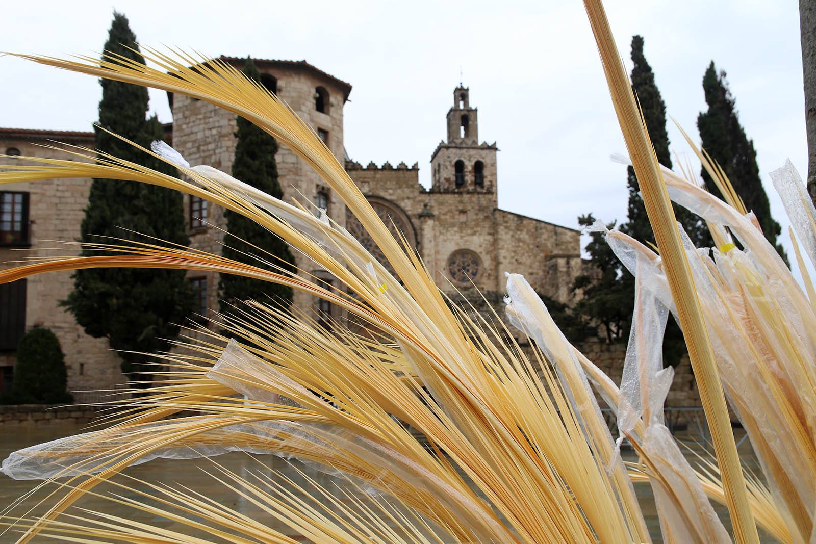 Tradicionalmente, se bendicen palmes y palmons a la misa de Domingo de Ramos