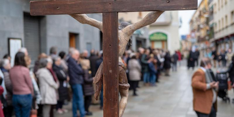 El Via Crucis, Divendres Sant, és una de les tradicions de la Setmana Santa. FOTO: TOT Sant Cugat