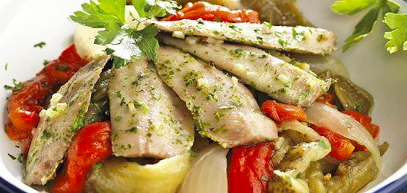 Sardines amb escalivada