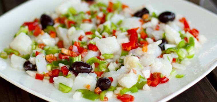 El derrame de bacalao es un plato muy refrescante El derrame de bacalao es un plato muy refrescante