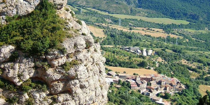 Pessonada des del camí d'ascens a la serra. FOTO: Catalunya-Palau Robert