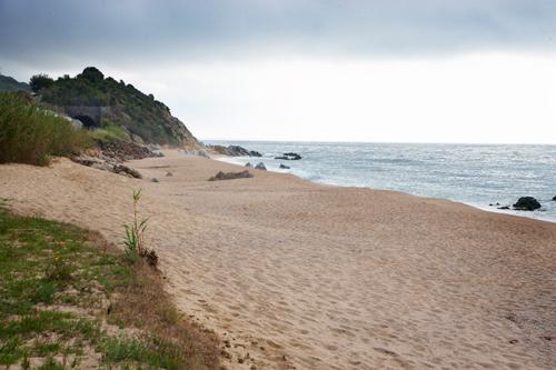 Platja de la Murtra, a Sant Pol de Mar, que permet el naturisme
