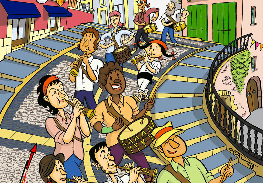 Fragmento del cartel de Santa Tecla 2020