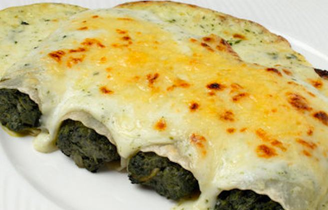 Canelons de espinacas