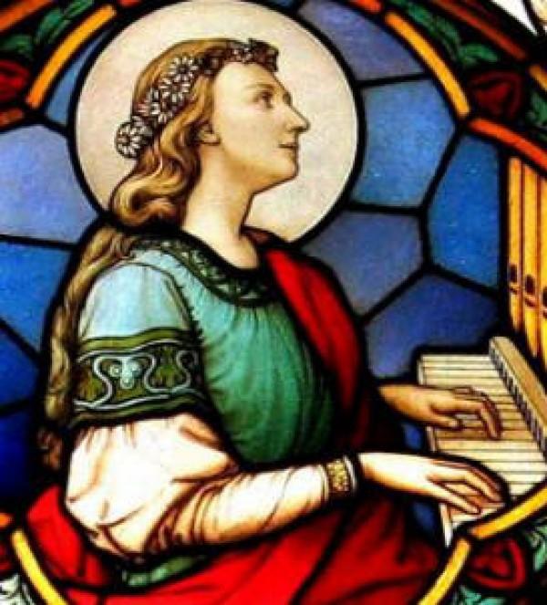 Una de les imatges de Santa Cecília Una de les imatges de Santa Cecília