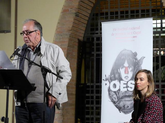 Joan Margarit en un recital de poesía a Sant Cugat del Vallè