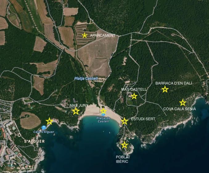 Imatge de la ruta amb els punts d'interès. AUTORA: Sara Bisbe