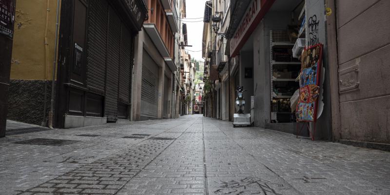 El Carrer Ciutat, també conegut com a Carrer Major és un dels nervis de la festa berguedana. FOTO: Anna E. Puig