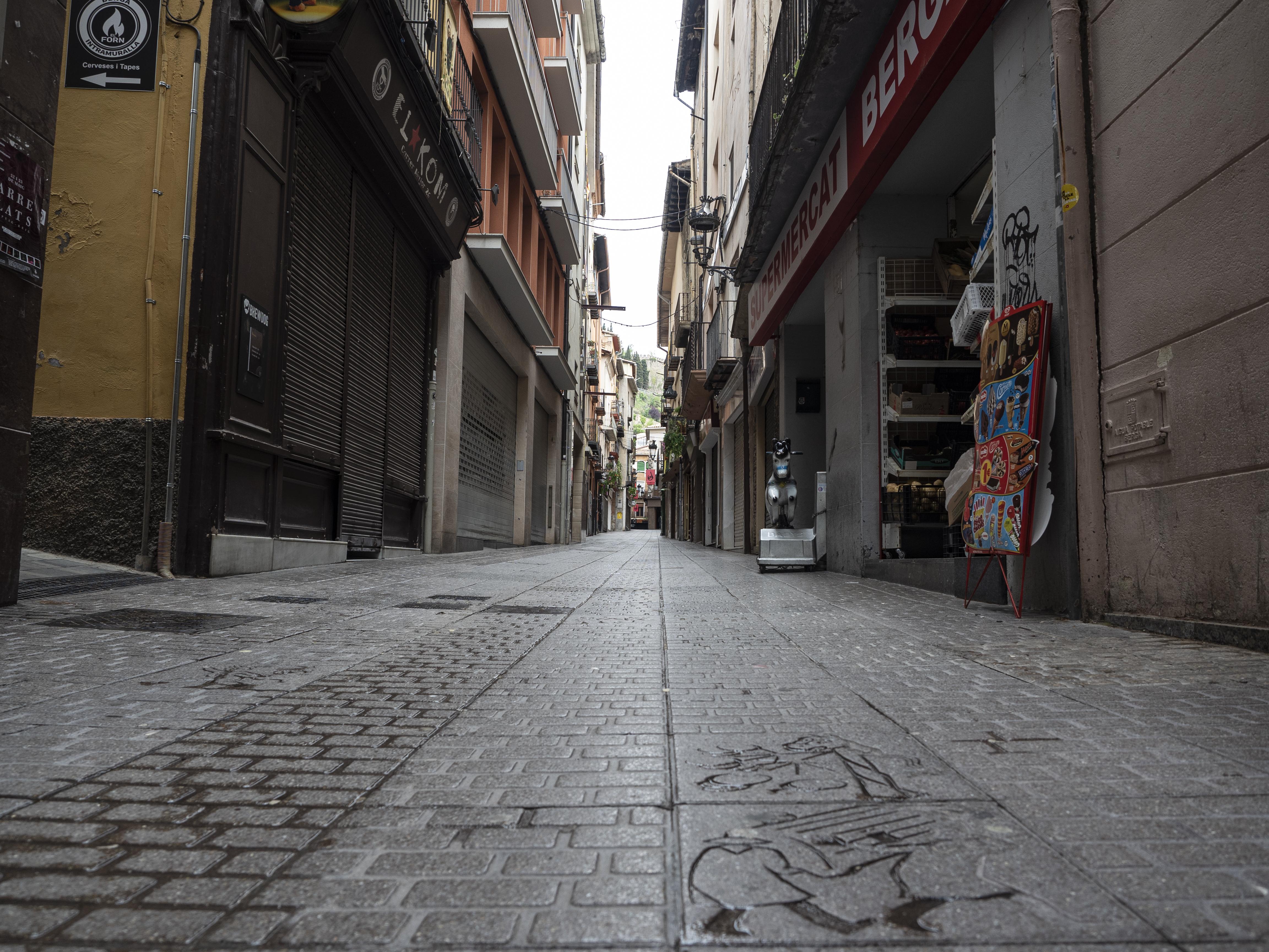 El Carrer Ciutat, també conegut com a Carrer Major és un dels nervis de la festa berguedana. FOTO: Anna E. Puig