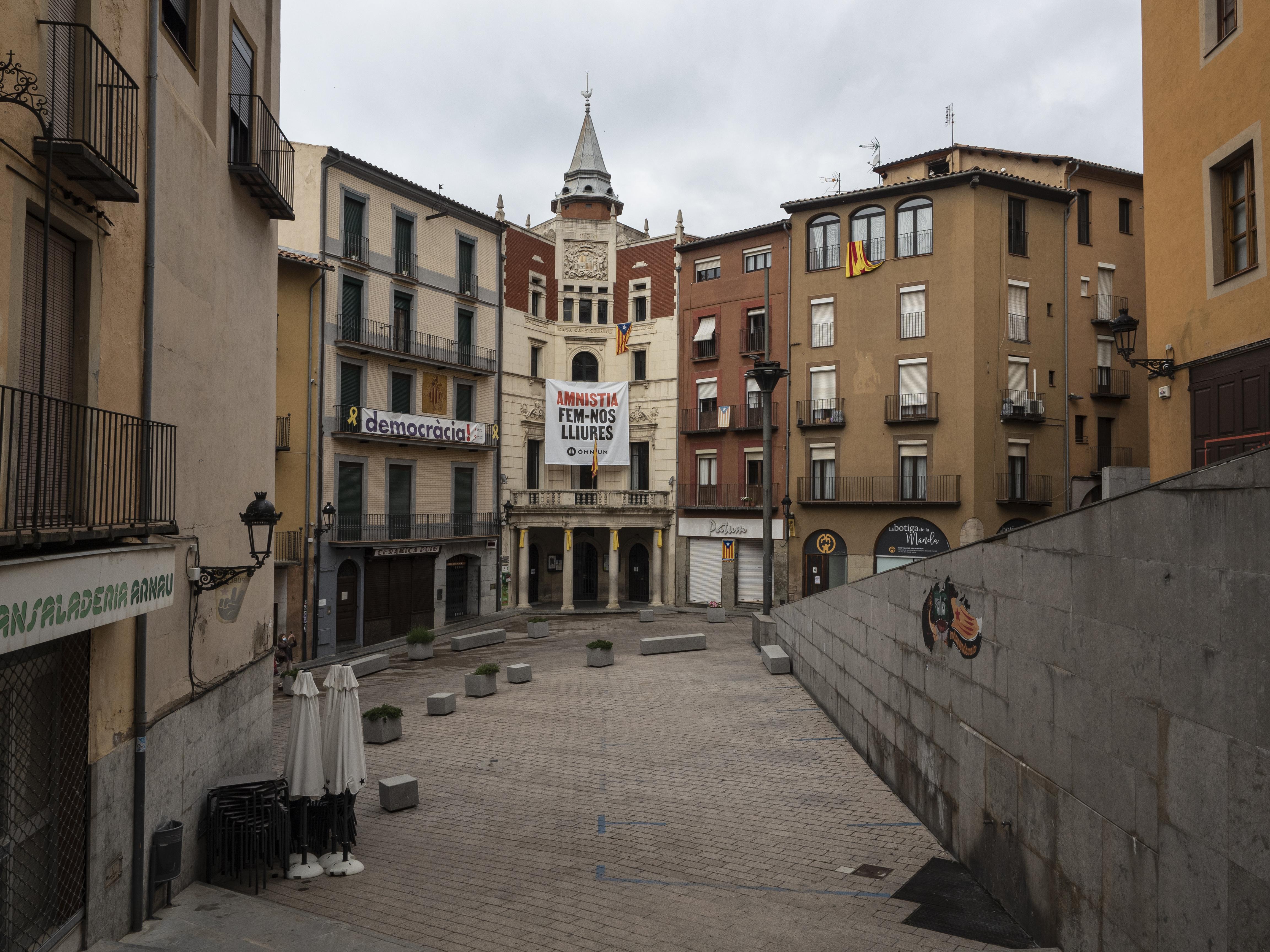 La Plaça de Sant Pere, centre neuràlgic de La Patum de Berga. FOTO: Anna E. Puig