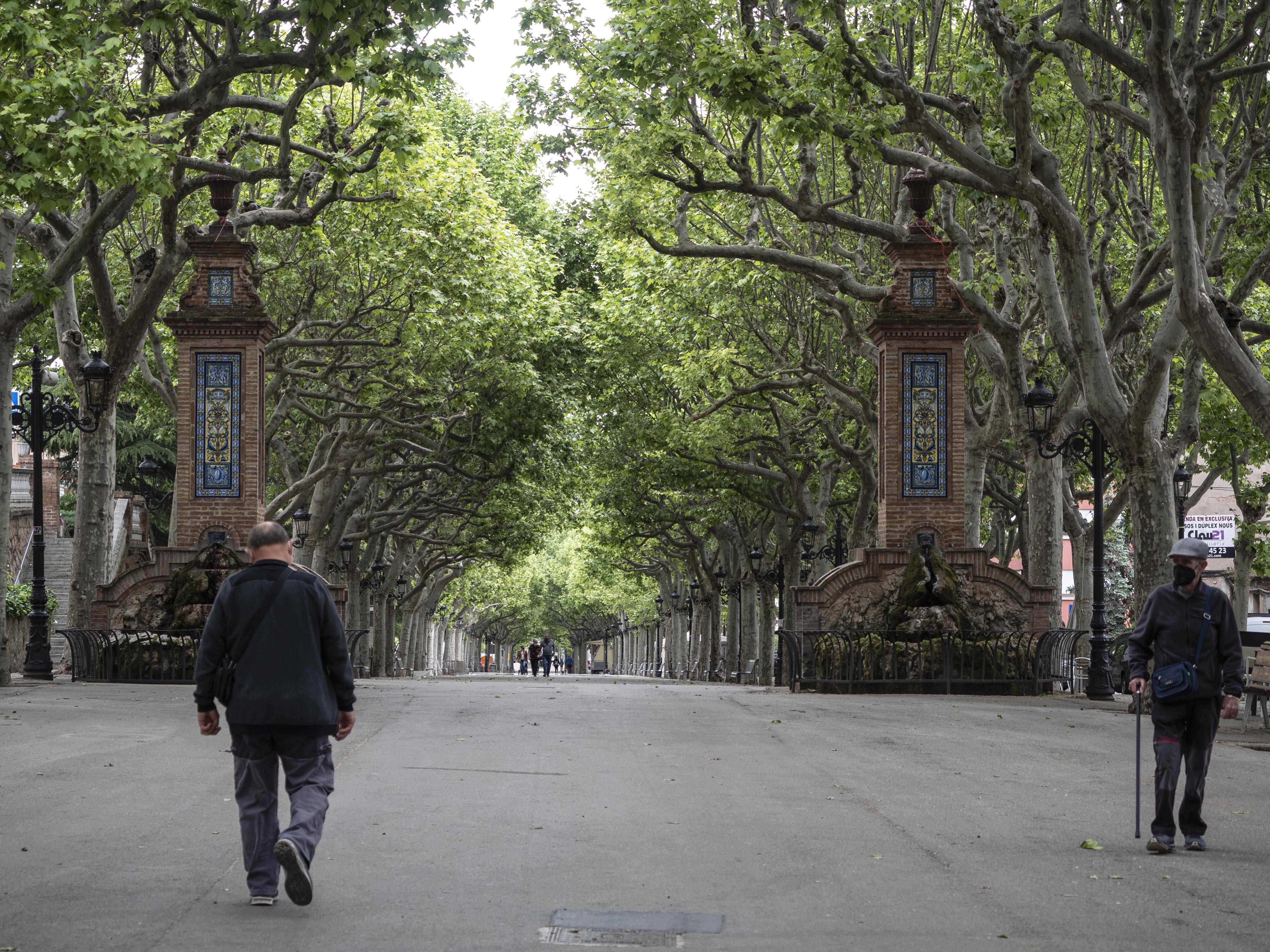 La Plaça Viladomat lloc on es fa la prova dels fuets de la Patum el dia de Els Quatre Fuets. FOTO: Anna E. Puig