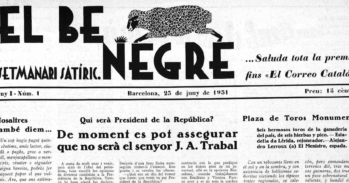 Capçalera del semanario El Cordero Negro