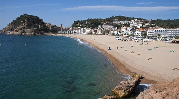La platja Gran de Tossa de Mar La platja Gran de Tossa de Mar