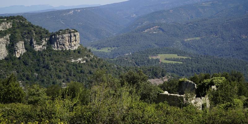 Figaró Montmany. Pla de Barnils, la Trona i can Volant. FOTO: Catalunya-Palau Robert