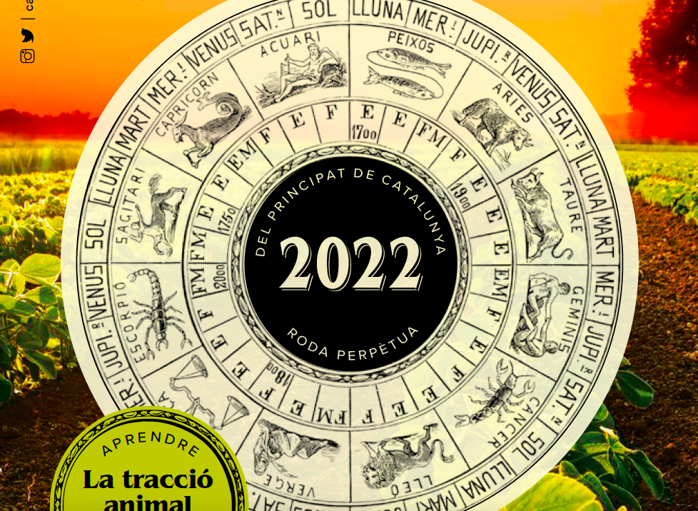 Fragment de la portada del Calendari dels pagesos del 2022