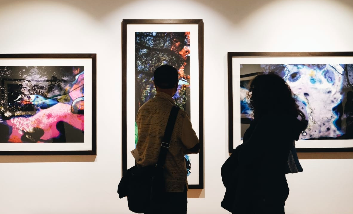 Imatge de l'exposició d'Esclusa a l'Escola d'Art on s'exhibeix la seva sèrie fotogràfica 'El jardí d'humus'. FOTO: control Z   comunicació Imatge de l'exposició d'Esclusa a l'Escola d'Art on s'exhibeix la seva sèrie fotogràfica 'El jardí d'humus'. FOTO: control Z   comunicació