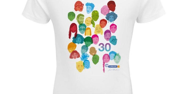 Samarreta commemorativa dels 30 anys de La Marató Samarreta commemorativa dels 30 anys de La Marató
