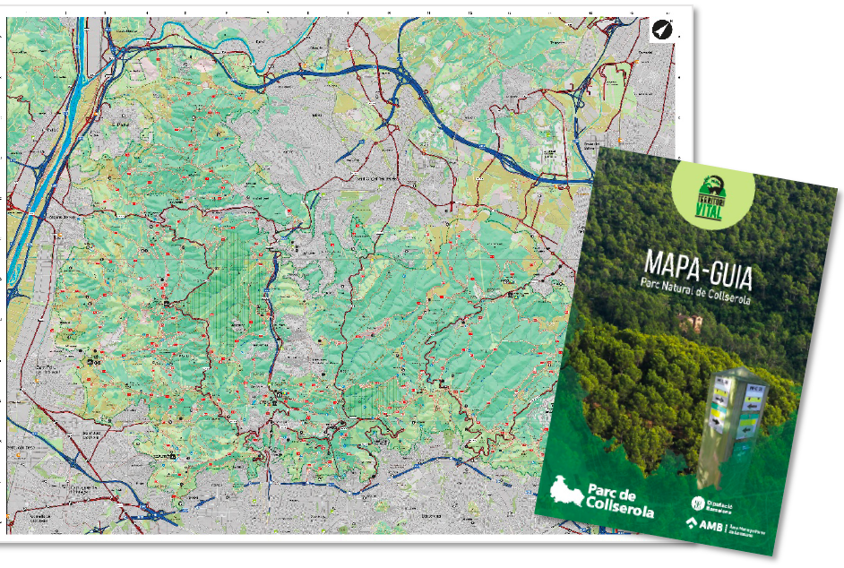 Imatge del nou mapa guia de Collserola