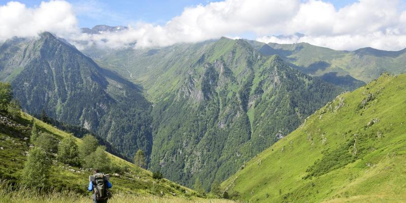 Vistes baixant del Cap des Lòses a la vall de Riberòt. FOTO: Catalunya - Palau Robert Vistes baixant del Cap des Lòses a la vall de Riberòt. FOTO: Catalunya - Palau Robert