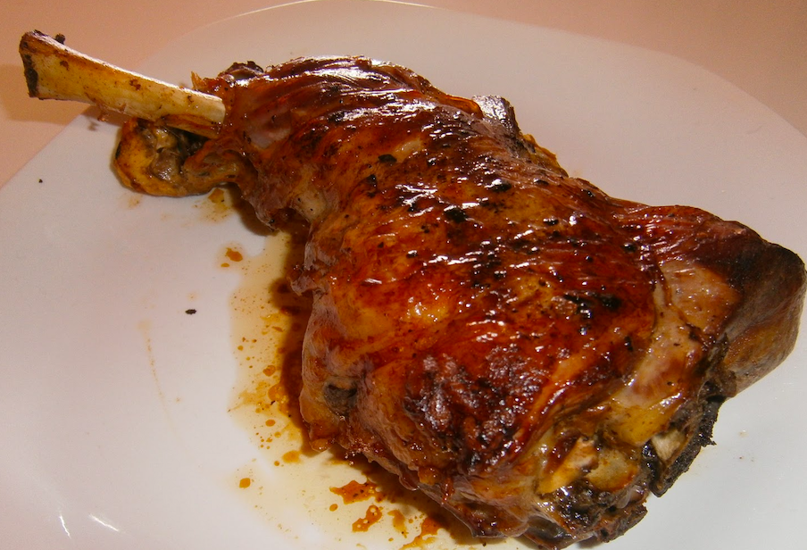 Espatlla de xai al forn