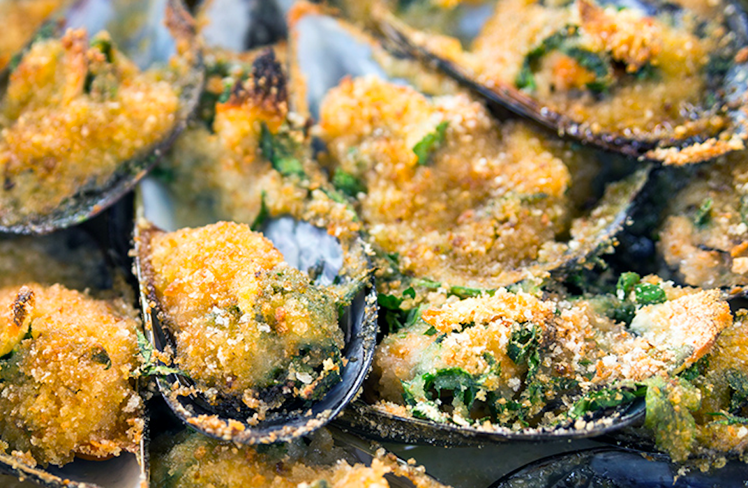 Musclos gratinats