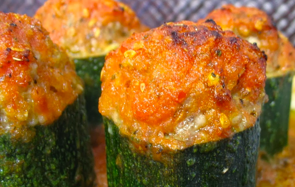 Troncs de carbassó farcits Troncs de carbassó farcits