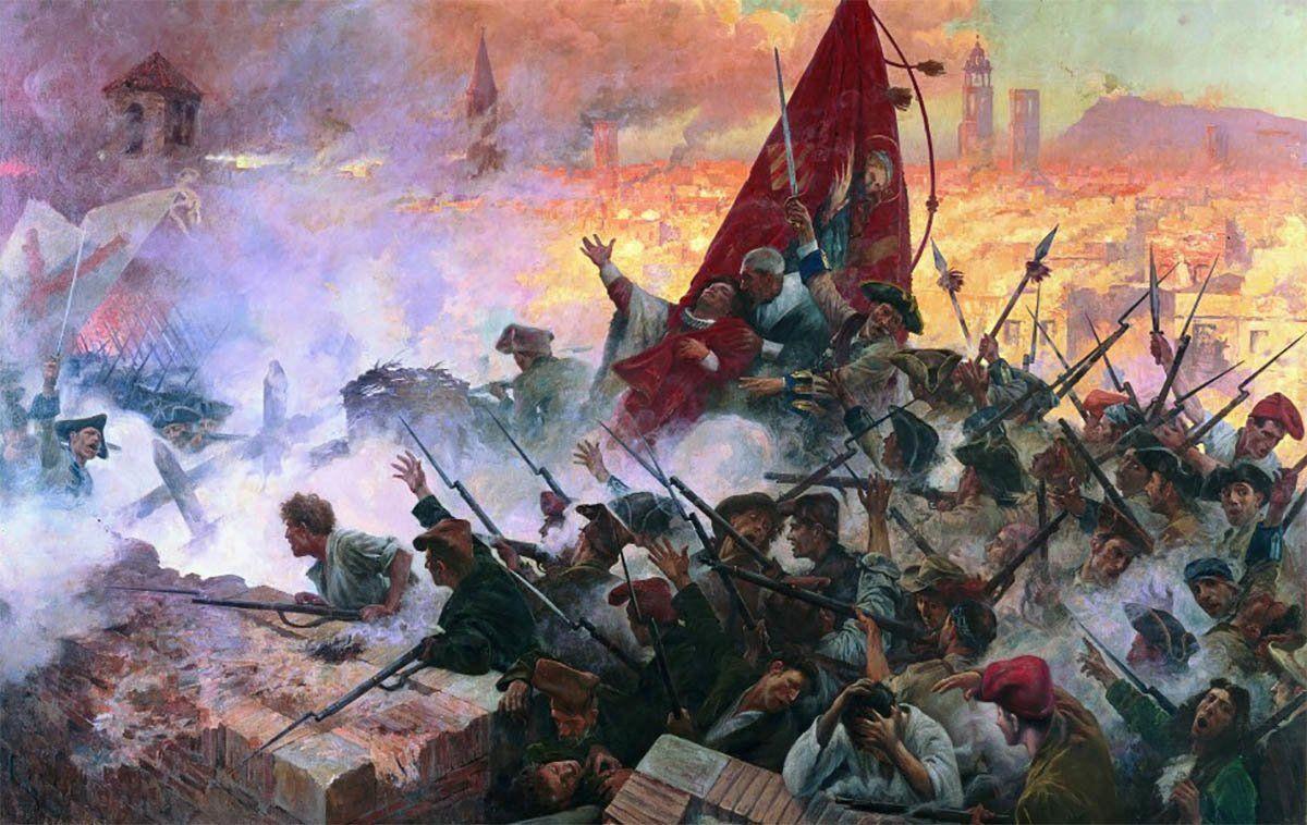 Quadre d'Antoni Estruch sobre l'Onze de setembre de 1714 Quadre d'Antoni Estruch sobre l'Onze de setembre de 1714