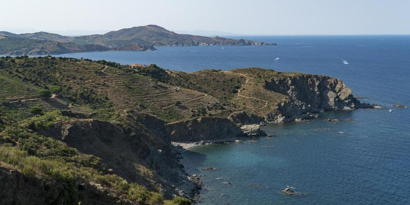 Cervera de la Marenda. Cap de Cervera des del coll dels Bèlitres, a la carretera de Portbou