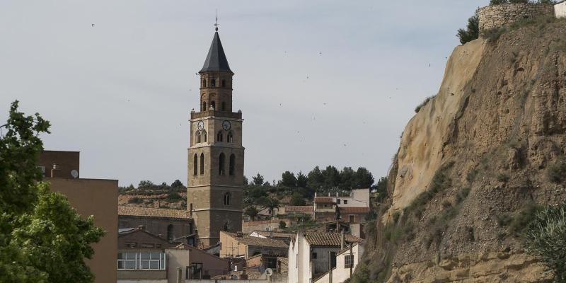 Fraga. Campanar de l'església de Sant Pere. FOTO: Catalunya-Palau Robert