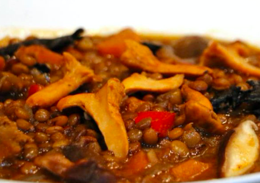 Llenties amb bolets Llenties amb bolets