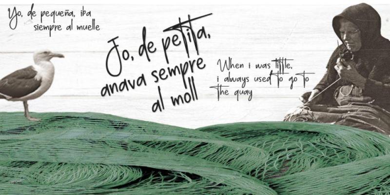 Cartell de l'exposició Jo, de petita, anava sempre al moll Cartell de l'exposició Jo, de petita, anava sempre al moll