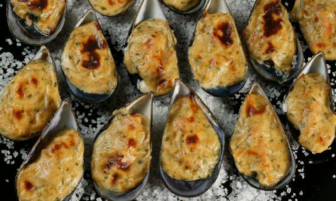 Musclos gratinats Musclos gratinats