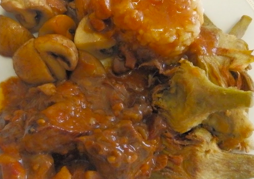 estofat de vedella amb carxofes estofat de vedella amb carxofes