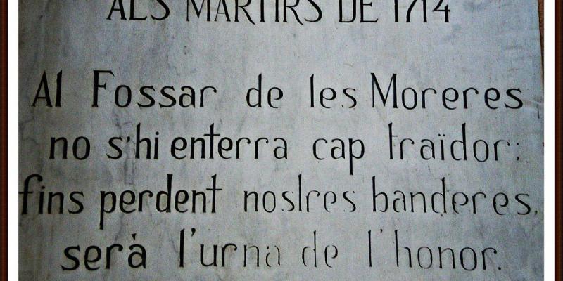 Placa commemorativa als màrtirs de 1714
